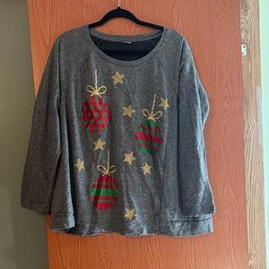 Holiday Time Charcoal and Light Gray Sweater